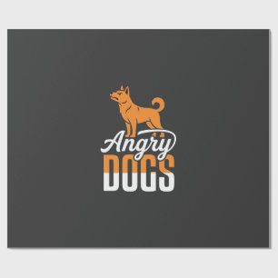 Papel De Regalo Vector Mascota Perros Enojados