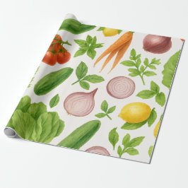 Papel De Regalo Vegetable Garden Wrapping Paper | Kitchen Gift