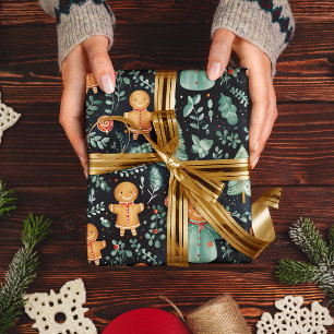 Papel De Regalo Vegetación de los hombres y Navidades de la Marina