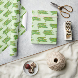 Papel De Regalo Vegetales de huertos de grano verde largo venado v