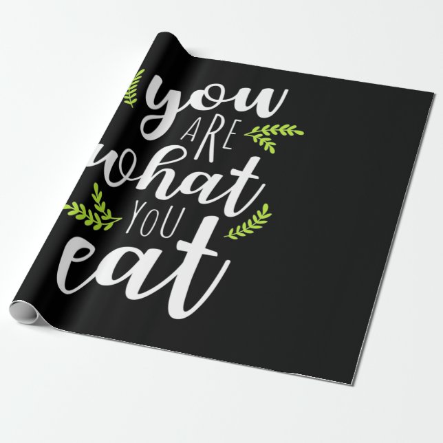 Papel De Regalo Vegetariano eres lo que comes (Desenrollado)