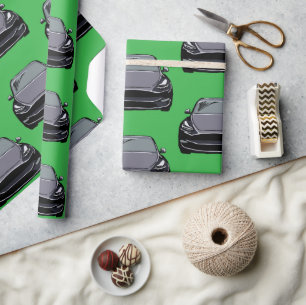 Papel De Regalo Vehículo eléctrico gris oscuro Vehículo SUV Verde 