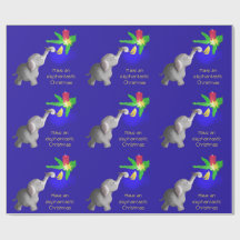 Vela Dumbo, Personalizado de Xmas elefante y plást