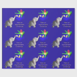 Papel De Regalo Vela Dumbo, Personalizado de Xmas elefante y plást