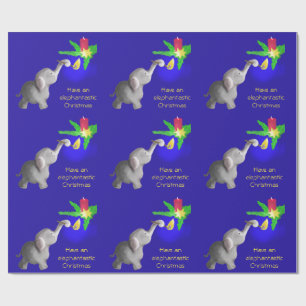 Papel De Regalo Vela Dumbo, Personalizado de Xmas elefante y plást