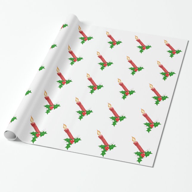 Papel De Regalo Vela navidad (Desenrollado)