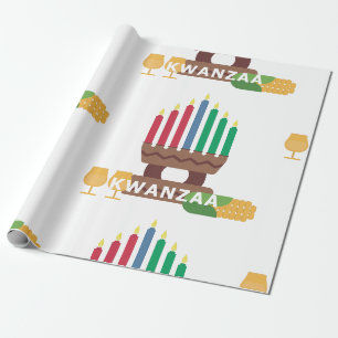 Papel De Regalo velas alegres de kwanzaa