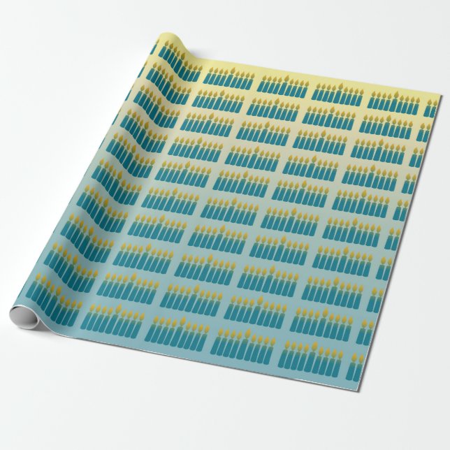 Papel De Regalo Velas de Hanukkah   (Desenrollado)