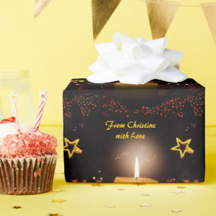 Papel De Regalo Velas "De (tu nombre) con amor"