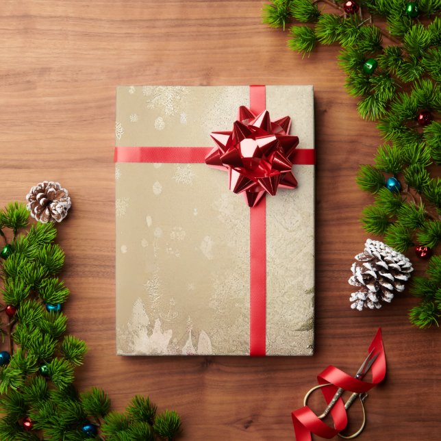 Papel De Regalo Velas, hojas y adornos Navidades de la guerra (Regalo de vacaciones)