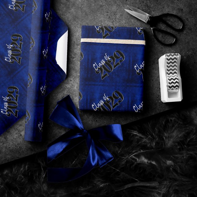 Papel De Regalo Velvet Grad | Grunge de tono de jewel azul zafiro (Subido por el creador)