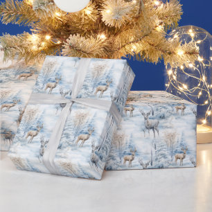 Papel De Regalo Vendedor de árboles de Navidad nevados