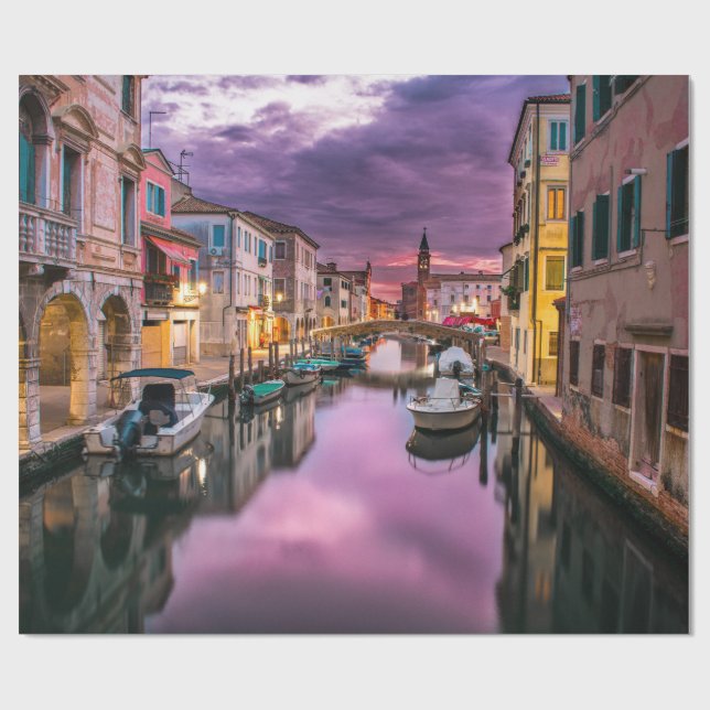 Papel De Regalo Venecia, Italia Escenario Canal y Arquitectura Ven (Superficie plana)