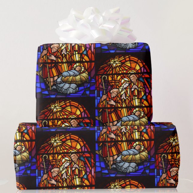 Papel De Regalo Ventana de vidrio templado Natividad Niño Jesús Na (Subido por el creador)