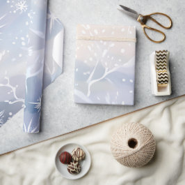 Papel De Regalo Ventana Helada | Hermosa Escena Invernal con Nieve
