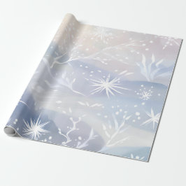 Papel De Regalo Ventana Helada | Hermosa Escena Invernal con Nieve