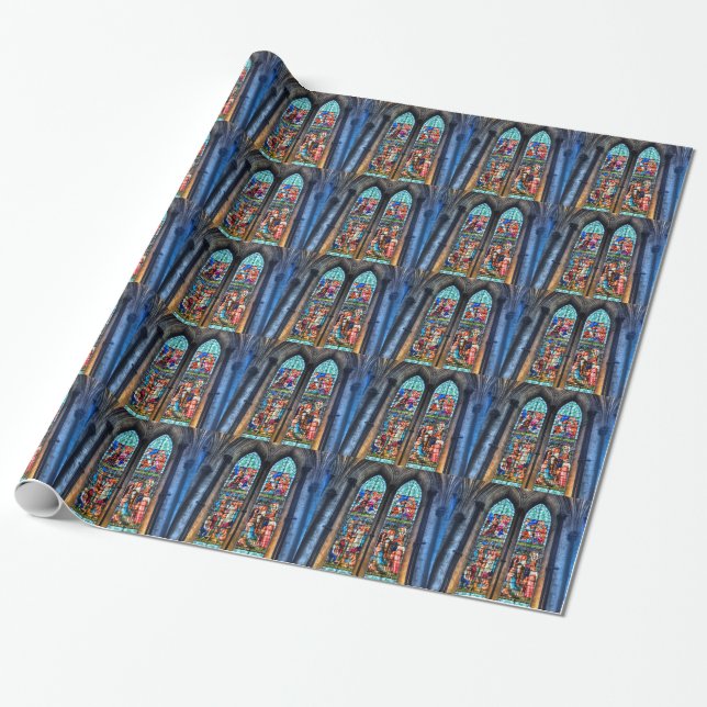 Papel De Regalo Ventanas de vidrio templado, Catedral de Salisbury (Desenrollado)