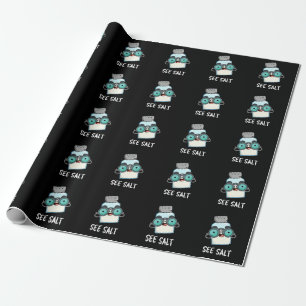 Papel De Regalo Ver Salt Funny Sea Salt Pun Dark BG