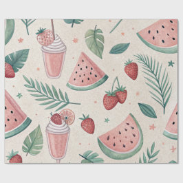 Papel de regalo veraniego adorable