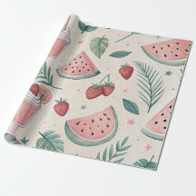 Papel de regalo veraniego adorable