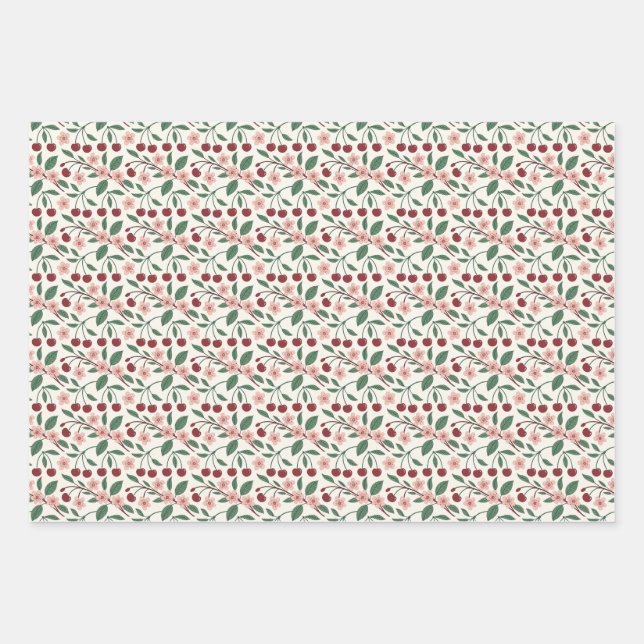 Papel de regalo veraniego en hojas (Anverso 3)