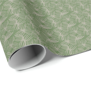 Papel De Regalo Verano Contemporáneo abstracto flor limón verde os