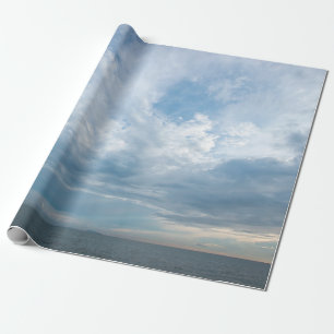 Papel De Regalo Verano en la playa con el cielo al atardecer. Copi
