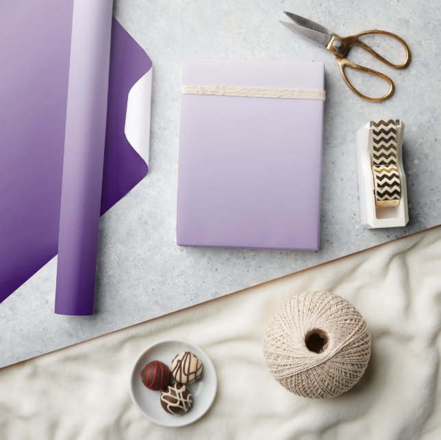 Papel De Regalo verano romántico moderno lilac oscuro púrpura (Artesanía)
