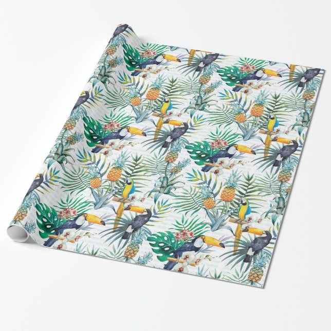Papel De Regalo Verano tropical (Desenrollado)