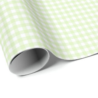 Papel De Regalo Verde apio | Libro de ajuste de Gingham blanco