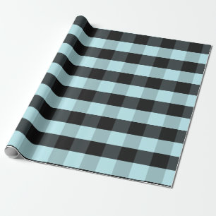 Papel De Regalo Verde azulada placa negra azul comprobada
