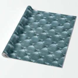 Papel De Regalo Verde azulado Aquatic Luxury Opulent Tufted Leathe