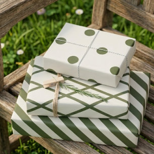 Papel de regalo Verde Bosque Crema 3 Pack  