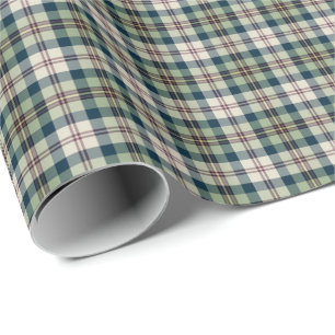 Papel De Regalo Verde claro, azules marinos, y tela escocesa poner