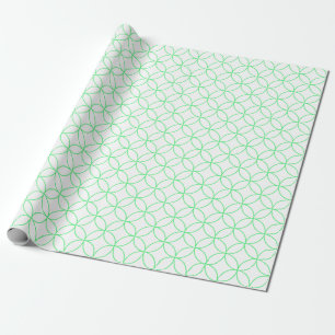 Papel De Regalo Verde claro sobre los círculos blancos superpuesto