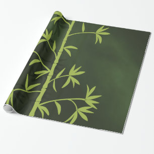 Papel De Regalo Verde de bambú verde