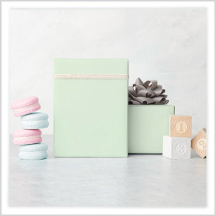 Papel De Regalo Verde de jade láctea pálida