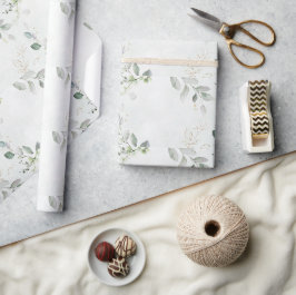 Papel De Regalo Verde elegante de eucalipto