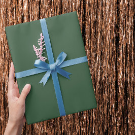 Papel De Regalo Verde Esmeralda Oscuro Color Sólido