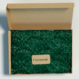 Papel De Regalo Verde esmeralda profundo machacado damasco real