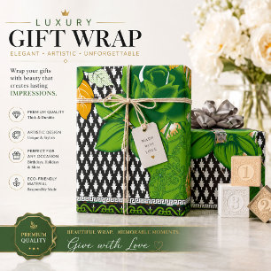 Papel de Regalo Verde Estilos de Diseñador Lee
