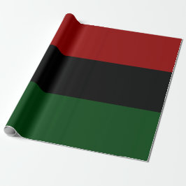 Papel De Regalo Verde negro rojo Feliz Kwanzaa franjas panafricana