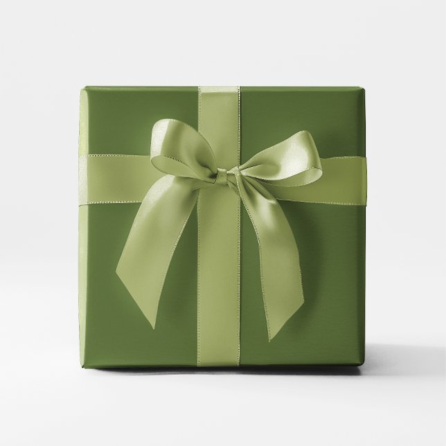 Papel De Regalo Verde Oliva Oscuro (Dark Olive Green Wrapping Paper)