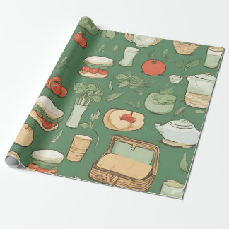 Papel De Regalo Verde picknick