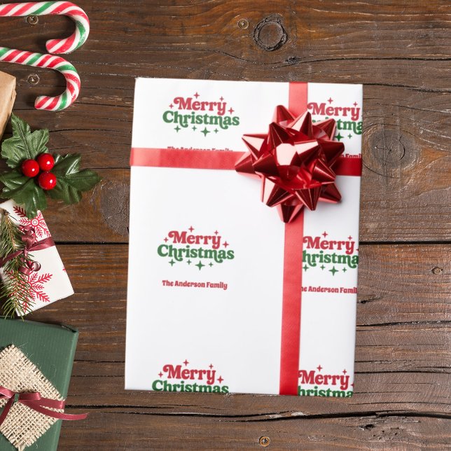 Papel De Regalo Verde rojo Feliz Navidad (Subido por el creador)