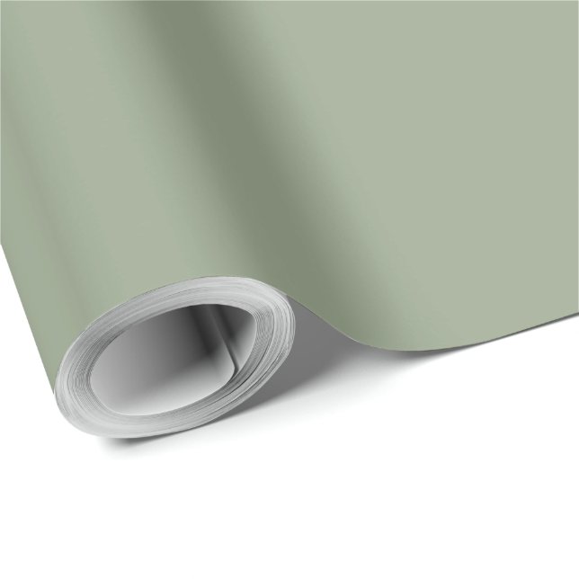 Papel De Regalo Verde Salvia  (Esquina del rollo)