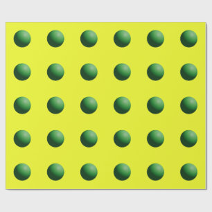 Papel De Regalo Verde sobre Amarillo