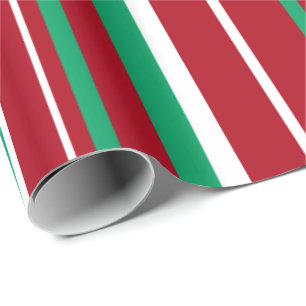 Papel De Regalo Verde Trébol, Rojo Oscuro, Etiquetas Navideñas con