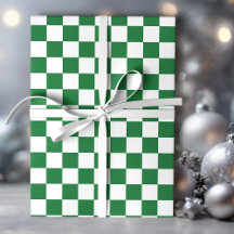 Verde y Blanco Holiday Check