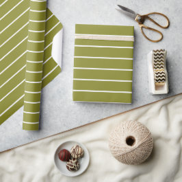 Papel De Regalo Verde Y Blanco Minimalista Moderno